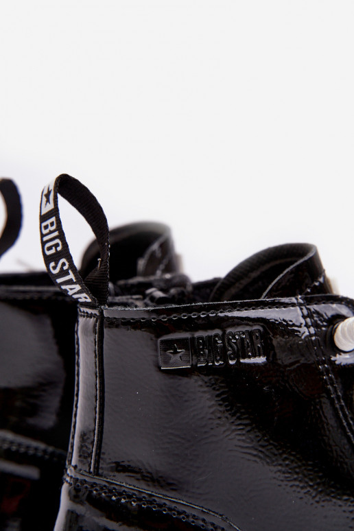 Kids' Shiny Quilted Boots Big Star MM374147 Black