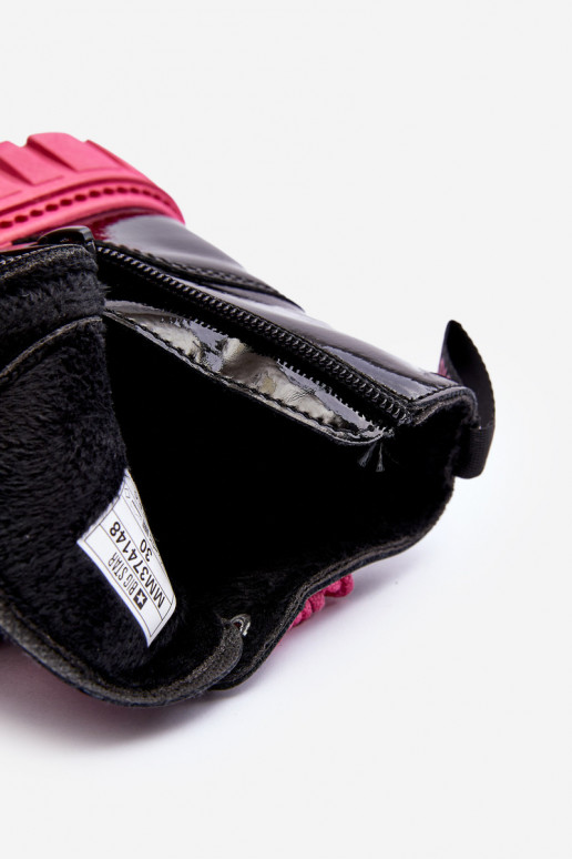 Kids' Lacquered Insulated Boots Big Star MM374148 Black-Pink
