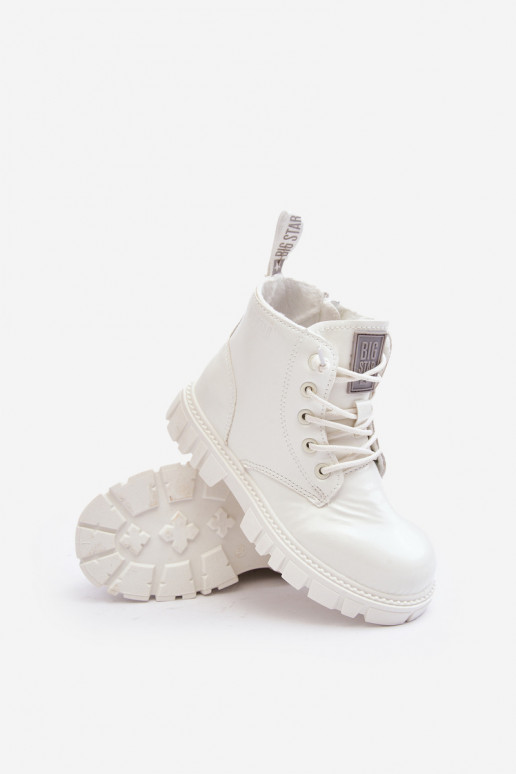 Lacquered Padded Boots Kids' Big Star MM374142 White