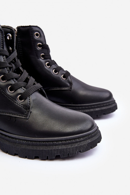 Kids Leather Boots Insulated Big Star MM374152 Black