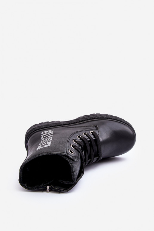 Kids Leather Boots Insulated Big Star MM374152 Black