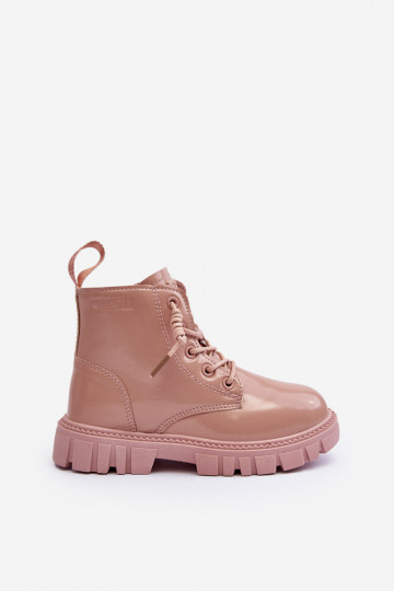 Lacquered Insulated Ankle Boots Big Star Kids MM374144 Pink 2