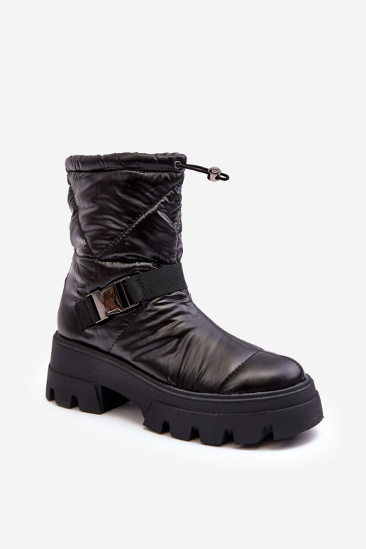 Women's Boots With Massive Sole And Flat Heel Black Werikse Women's Boots With Massive Sole And Flat Heel Black Werikse