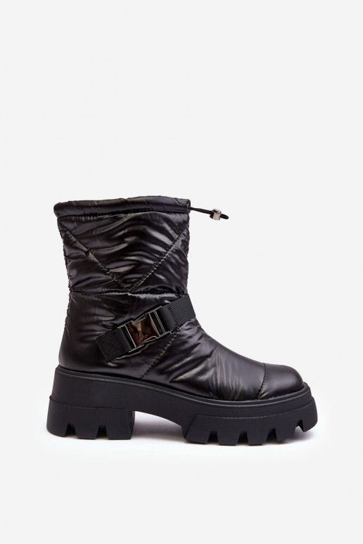 Women's Boots With Massive Sole And Flat Heel Black Werikse Women's Boots With Massive Sole And Flat Heel Black Werikse
