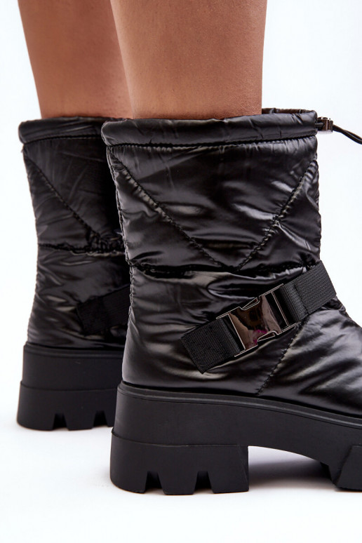 Women's Boots With Massive Sole And Flat Heel Black Werikse Women's Boots With Massive Sole And Flat Heel Black Werikse