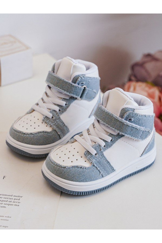Children's Sport Shoes Jeans White-Blue Milara Children's Sport Shoes Jeans White-Blue Milara