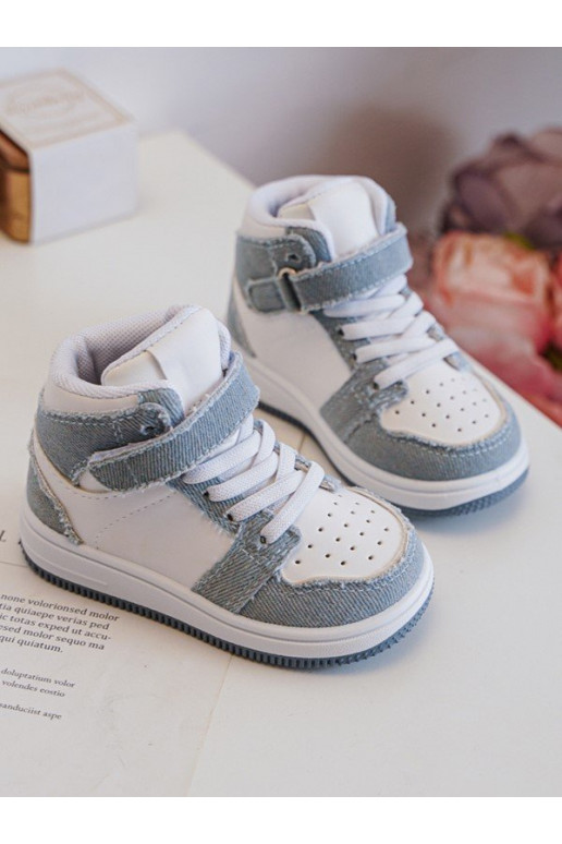 Children's Sport Shoes Jeans White-Blue Milara Children's Sport Shoes Jeans White-Blue Milara