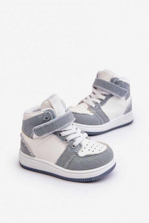 Children's Sport Shoes Jeans White-Blue Milara Children's Sport Shoes Jeans White-Blue Milara