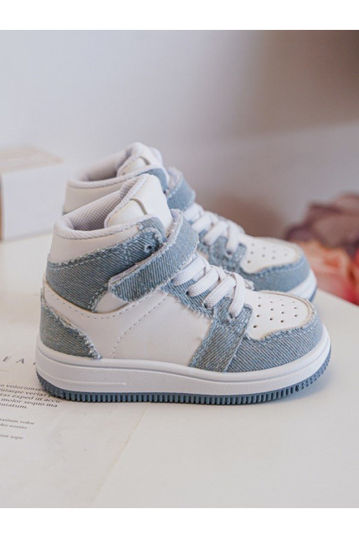 Children's Sport Shoes Jeans White-Blue Milara Children's Sport Shoes Jeans White-Blue Milara
