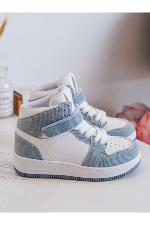 Children's Sport Shoes Jeans White-Blue Milara Children's Sport Shoes Jeans White-Blue Milara