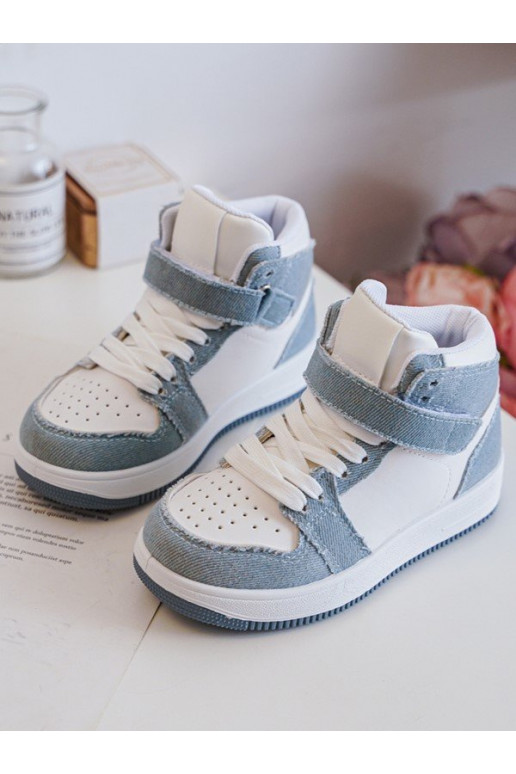 Children's Sport Shoes Jeans White-Blue Milara Children's Sport Shoes Jeans White-Blue Milara