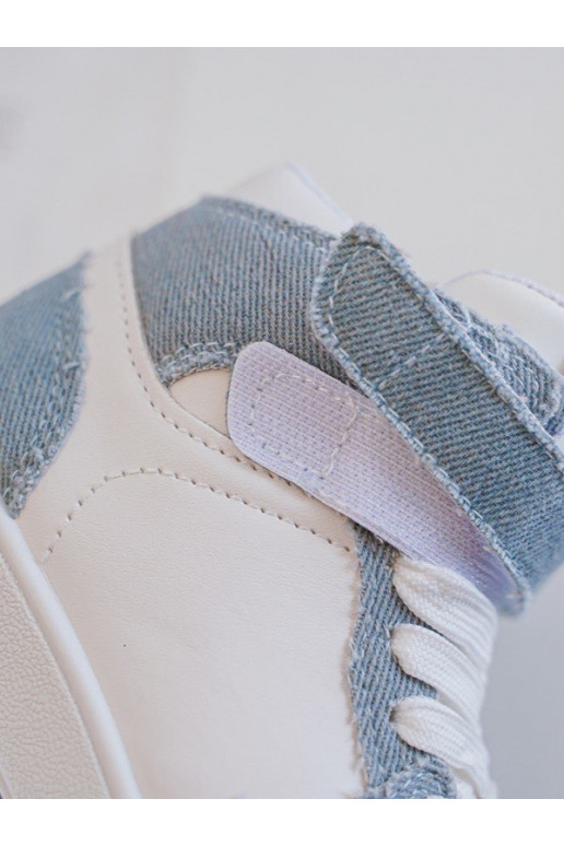 Children's Sport Shoes Jeans White-Blue Milara Children's Sport Shoes Jeans White-Blue Milara