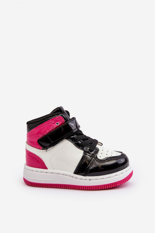 Children's Shiny Sports Shoes Pink and White Milara Children's Shiny Sports Shoes Pink and White Milara