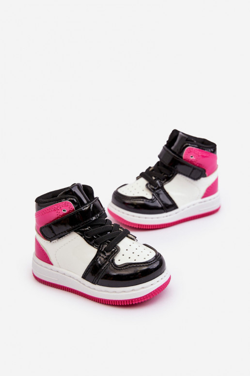 Children's Shiny Sports Shoes Pink and White Milara Children's Shiny Sports Shoes Pink and White Milara