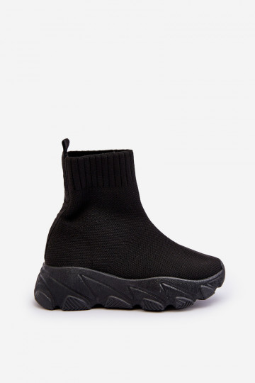 Children's Sporty Sock Shoes Black Zaelin 2