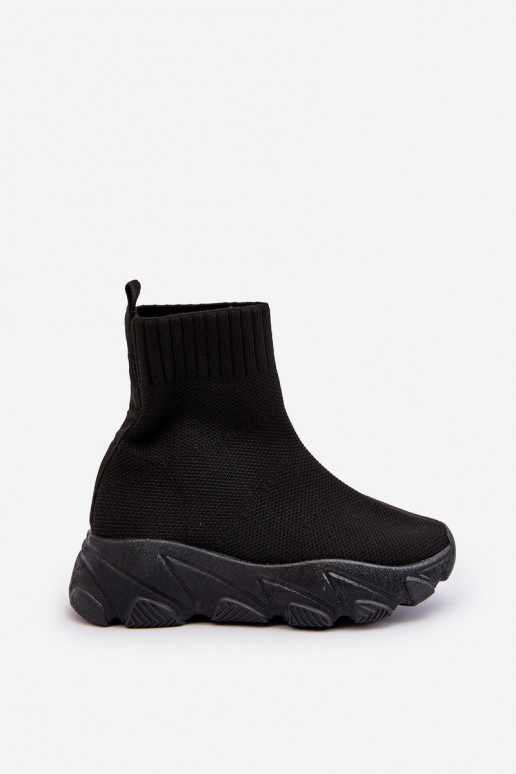 Children's Sporty Sock Shoes Black Zaelin Children's Sporty Sock Shoes Black Zaelin