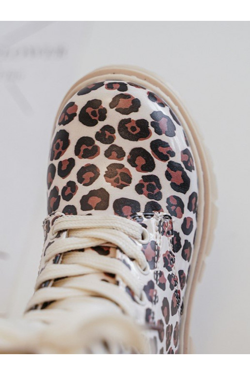 Children's Zip-Up Insulated Boots Beige-Brown Dolida