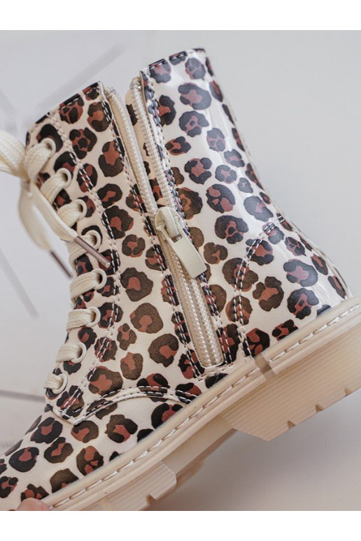 Children's Zip-Up Insulated Boots Beige-Brown Dolida