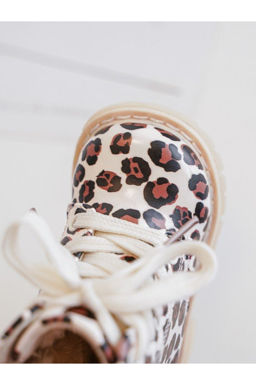 Children's Zip-Up Insulated Boots Beige-Brown Dolida