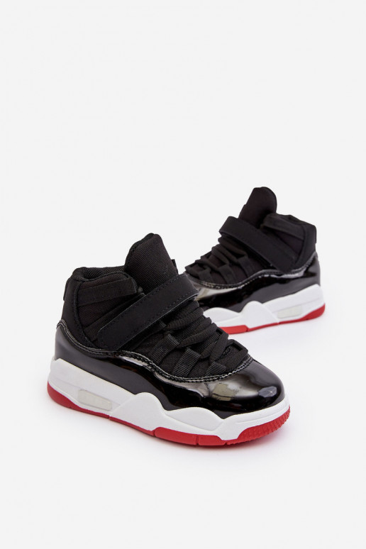 Children's Sport Lace-up Shoes Black-Red Darina Children's Sport Lace-up Shoes Black-Red Darina