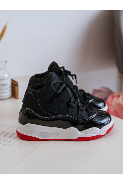 Children's Sport Lace-up Shoes Black-Red Darina Children's Sport Lace-up Shoes Black-Red Darina