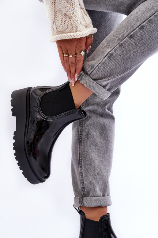 Glossy Platform Boots Big Star MM274395 Black