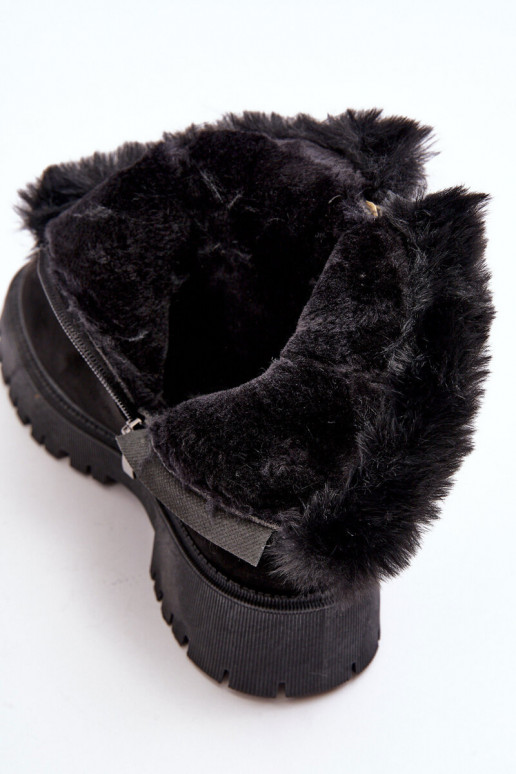 Women's Suede Boots With Fur Black Hasiva Women's Suede Boots With Fur Black Hasiva