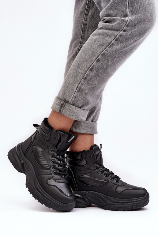 Women's Quilted Lace-Up Sport Shoes Black Dejana Women's Quilted Lace-Up Sport Shoes Black Dejana