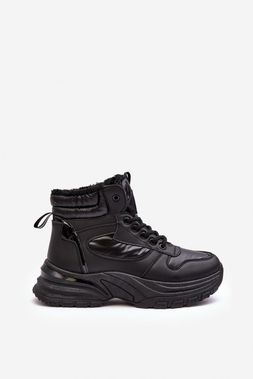 Women's Quilted Lace-Up Sport Shoes Black Dejana Women's Quilted Lace-Up Sport Shoes Black Dejana