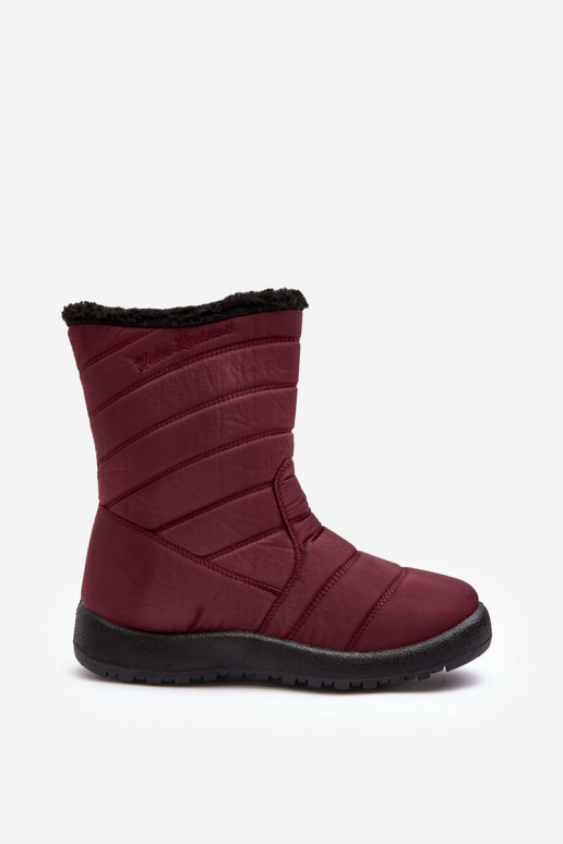 Women's High Padded Snow Boots Burgundy Luxina Women's High Padded Snow Boots Burgundy Luxina