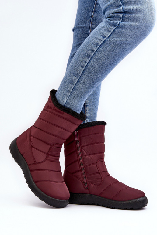Women's High Padded Snow Boots Burgundy Luxina Women's High Padded Snow Boots Burgundy Luxina