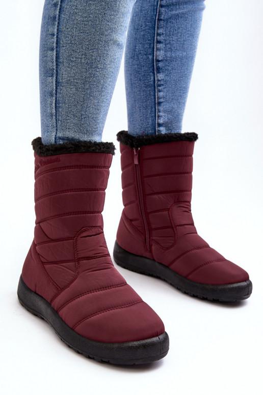 Women's High Padded Snow Boots Burgundy Luxina Women's High Padded Snow Boots Burgundy Luxina