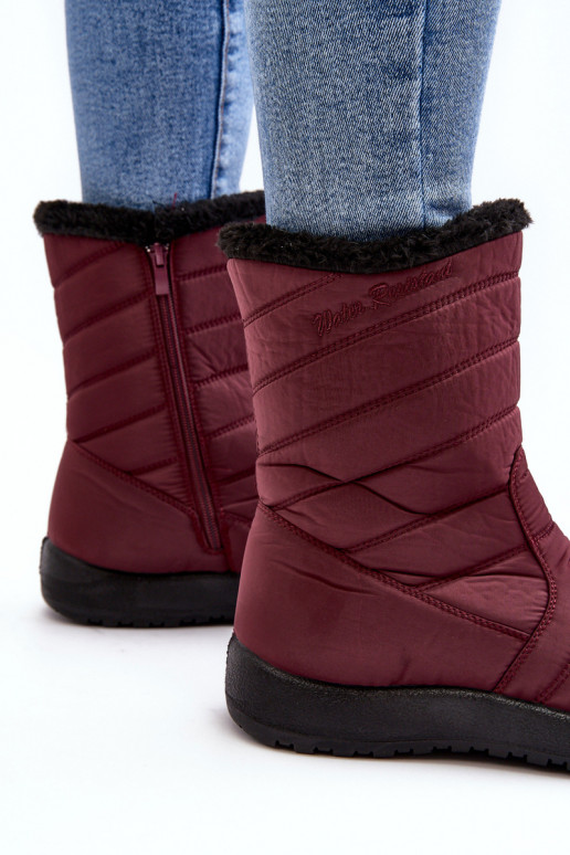 Women's High Padded Snow Boots Burgundy Luxina Women's High Padded Snow Boots Burgundy Luxina
