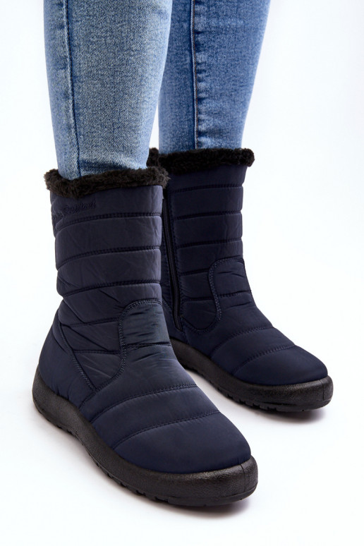 Women's High Padded Snow Boots Navy Luxina Women's High Padded Snow Boots Navy Luxina