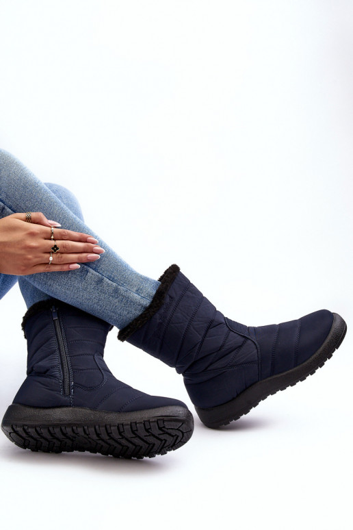 Women's High Padded Snow Boots Navy Luxina Women's High Padded Snow Boots Navy Luxina