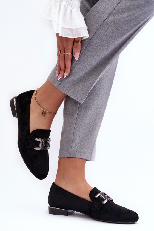 Women's Moccasins with Embellishment Black Camilena Women's Moccasins with Embellishment Black Camilena