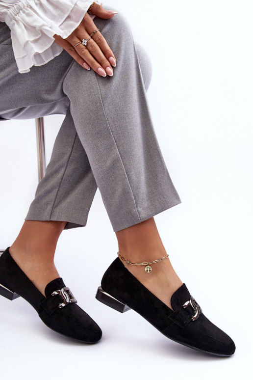 Women's Moccasins with Embellishment Black Camilena Women's Moccasins with Embellishment Black Camilena