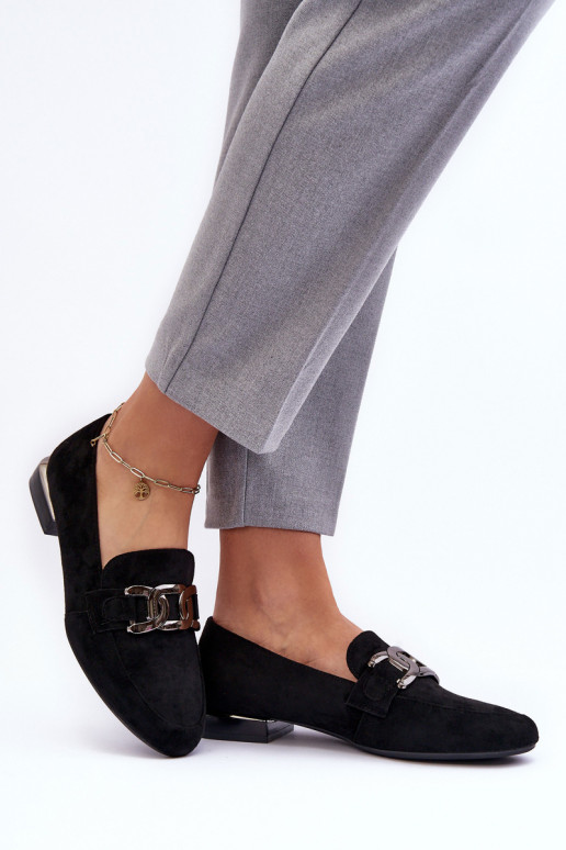 Women's Moccasins with Embellishment Black Camilena Women's Moccasins with Embellishment Black Camilena