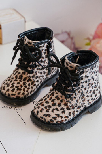 Children's Insulated Boots with Zipper Beige Goopy 2