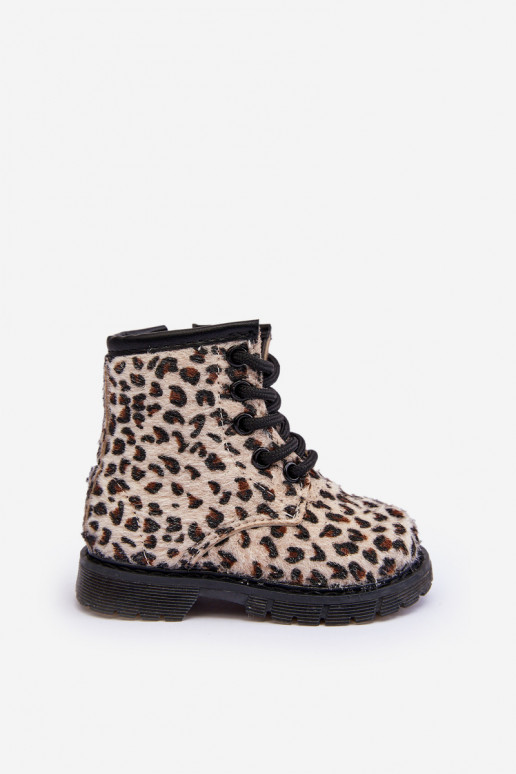 Children's Insulated Boots with Zipper Beige Goopy