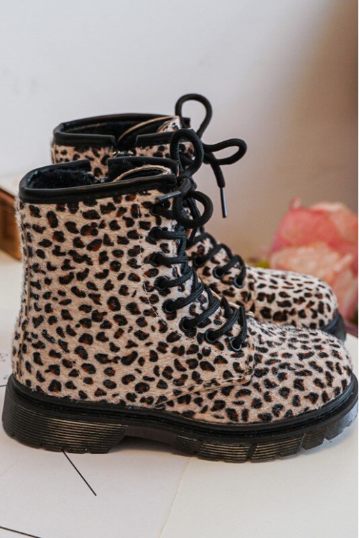 Children's Insulated Boots with Zipper Beige Goopy