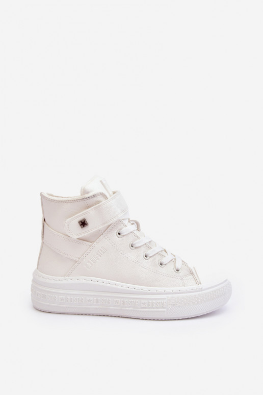 Women's Padded Platform Trainers White Big Star MM274006