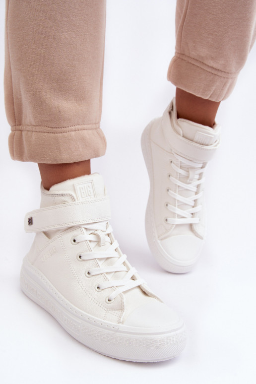 Women's Padded Platform Trainers White Big Star MM274006