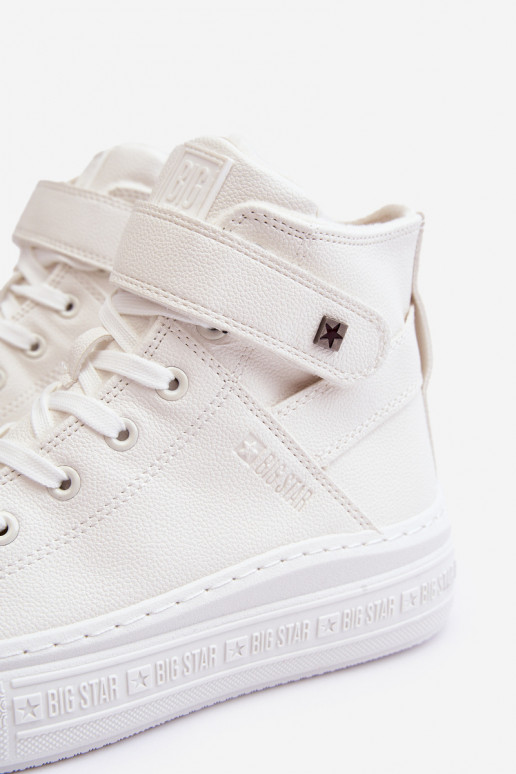 Women's Padded Platform Trainers White Big Star MM274006