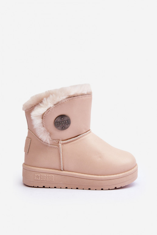 Children's Snow Boots Padded with Fur Beige Big Star MM374084