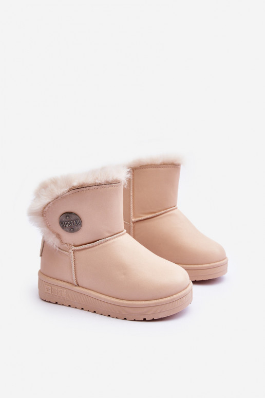 Children's Snow Boots Padded with Fur Beige Big Star MM374084