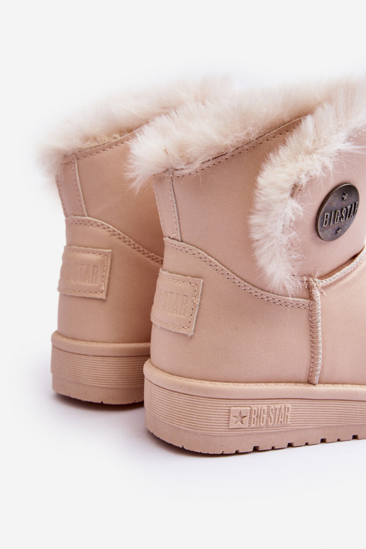 Children's Snow Boots Padded with Fur Beige Big Star MM374084