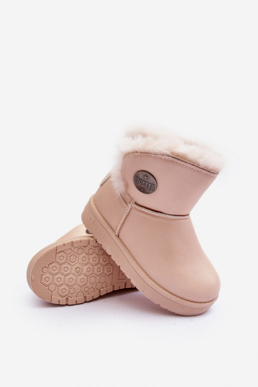 Children's Snow Boots Padded with Fur Beige Big Star MM374084