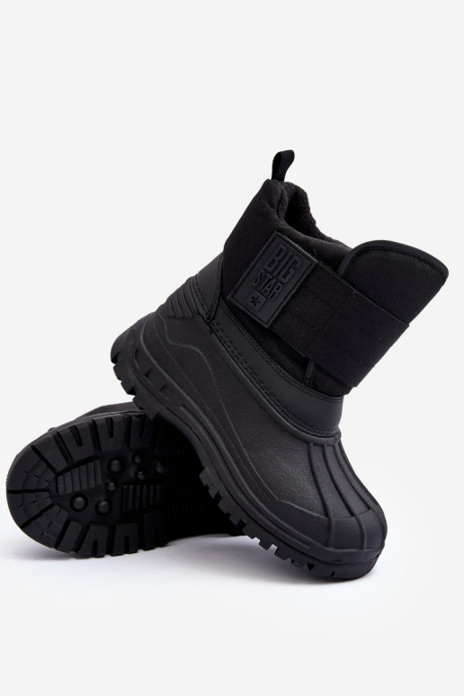 Children's Snow Boots On Velcro Big Star KK374237 Camel