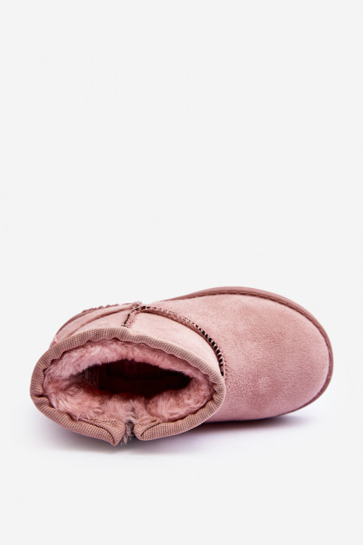 Children's Snow Boots Insulated With Fur With Little Ears Pink Betty